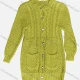 Wholesale Girl's Casual Long Sleeve Button Down Patch Pocket Cable Knit Cardigan F619# Clothing Wholesale Market Liuhua