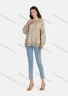Wholesale Women's Casual Peter Pan Collar Button Down Embroidered Blouse 66620# - Liuhuamall