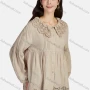 Wholesale Women's Casual Peter Pan Collar Button Down Embroidered Blouse 66620# preview