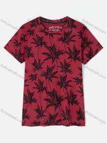 Wholesale Men's Casual Short Sleeve Plants Print T-shirts, LIUHUA CLOTHING WHOLESALE