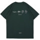 Men's Fashion 100%Cotton Round Neck Short Sleeve Letter Graphic Label Drop Shoulder T-shirts Green Clothing Wholesale Market -LIUHUA