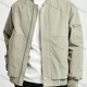 Wholesale Men's Casual Plain Long Sleeve Drop Shoulder Zipper Patch Pocket Baseball Jacket Laurel Green Clothing Wholesale Market Liuhua