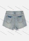 Wholesale Woman's Casual Plain 100%Cotton Pockets Ripped Pearl Decor Distressed Shorts - Liuhuamall