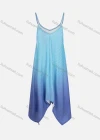 Wholesale Women's Striped Gradient Handkerchief Knitted Cami Dress - Liuhuamall