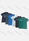 Wholesale Men's Quick Dry Workout Contrast Cuff Letter Athletic Polo Shirt - Liuhuamall