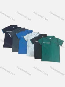 Wholesale Men's Quick Dry Workout Contrast Cuff Letter Athletic Polo Shirt, LIUHUA CLOTHING WHOLESALE