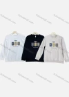 Wholesale Men's 100%Cotton Casual Letter Print Round Neck Long Sleeve T-Shirt - Liuhuamall