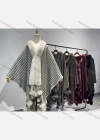 Wholesale Women's Causal Fashion Allover Print Tassel Fuzzy Cape - Liuhuamall