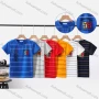Wholesale Boy's Casual Striped Round Neck Short Sleeve Modal Cotton Tee preview