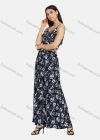 Wholesale Women's V Neck Twist Floral Zipper Back Cami & Pleated Wide Leg Pants 2-Piece Set 2209# - Liuhuamall