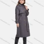 Wholesale Women's Lapel Double Breasted Mid Length Trench Coat With Tie Belt preview