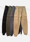 Wholesale Men's Casual Plain Straight Leg Ankle Length Cargo Pants - Liuhuamall