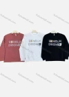 Wholesale Men's 100%Cotton Casual Letter Print Round Neck Long Sleeve T-Shirt - Liuhuamall