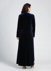Wholesale Women's Elegant Velvet Sequin Embroidery Round Neck Long Sleeve Maxi Dress - Liuhuamall