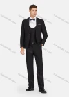 Wholesale Men's Formal Lapel Plain Pockets Blazer & Vest & Pant 3 Pieces Suit Sets - Liuhuamall
