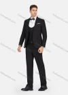 Wholesale Men's Formal Lapel Plain Pockets Blazer & Vest & Pant 3 Pieces Suit Sets - Liuhuamall