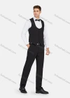 Wholesale Men's Formal Lapel Plain Pockets Blazer & Vest & Pant 3 Pieces Suit Sets - Liuhuamall