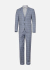 Wholesale Men's Formal Plaid Single Breasted Pockets Lapel Blazer & Trousers 2 Piece Sets - Liuhuamall