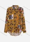 Wholesale Women's Plus Size Fashion Long Sleeve Button Down Patchwork Print Shirt - Liuhuamall
