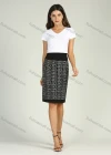Wholesale Women's Summer High Waist Geo Print Pencil Skirt - Liuhuamall
