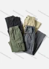 Wholesale Men's Casual Plain Straight Leg Ankle Length Cargo Pants - Liuhuamall