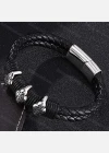 Wholesale Genuine Leather Stainless Steel Magnetic Buckle Bracelet SP0362# - Liuhuamall