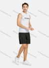 Wholesale Men's Athletic Letter Print Patch Pocket Running Shorts - Liuhuamall