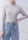 Wholesale Women's Casual Letter Print Turtleneck Long Sleeve Top - Liuhuamall