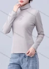 Wholesale Women's Casual Letter Print Turtleneck Long Sleeve Top - Liuhuamall