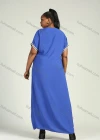 Wholesale Women's Plus Size Floral Embroidery Round Neck Short Sleeve African Maxi Dress - Liuhuamall