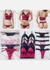 Wholesale Women's Sexy Bralette Bra & Lace Thongs Lingerie Set 2024# - Liuhuamall