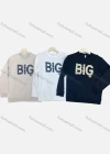 Wholesale Men's 100%Cotton Casual Letter Print Round Neck Long Sleeve T-Shirt - Liuhuamall