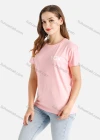 Wholesale Women's Casual Letter Crew Neck Short Sleeve Tee - Liuhuamall