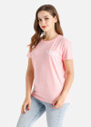 Wholesale Women's Casual Letter Crew Neck Short Sleeve Tee - Liuhuamall