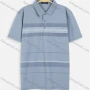 Wholesale Men's Short Sleeve Striped Pocket Casual Polo Shirt preview