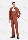 Wholesale Men's Formal Lapel Plain Pockets Blazer & Double Breasted Vest & Pant 3 Pieces Suit Sets - Liuhuamall