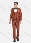 Wholesale Men's Formal Lapel Plain Pockets Blazer & Double Breasted Vest & Pant 3 Pieces Suit Sets - Liuhuamall