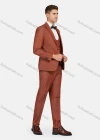 Wholesale Men's Formal Lapel Plain Pockets Blazer & Double Breasted Vest & Pant 3 Pieces Suit Sets - Liuhuamall