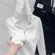 Wholesale Women's Casual Hooded Zipper Plain Knitted Jackets M904# White Clothing Wholesale Market Liuhua