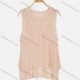 Wholesale Women's Casual Round Neck Plain Knitted Asymmetrical Hem Cover Up Almond White Clothing Wholesale Market Liuhua