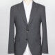 Men's Formal Plain Lapel Long Sleeve Two Buttons Flap Pockets Blazer Jackets Gray Clothing Wholesale Market -LIUHUA
