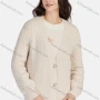 Wholesale Women's Casual Cable Knit Pearl Buttons Down Long Sleeve Knit Cardigan 01# preview