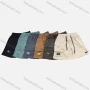 Wholesale Men's Casual Plain Flap Pockets Drawstring Elastic Waist Shorts 71007# preview