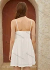 Wholesale Women's Spaghetti Strap Ruffle Hem Plain Short Cami Dress AY231# - Liuhuamall