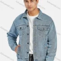 Wholesale Men's Casual Distressed Flap Pockets Long Sleeve Button Down Denim Jacklet preview