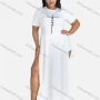 Wholesale Women's Sexy Loose Fit Crew Neck Short Sleeve Split Side Dress preview