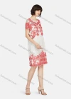 Wholesale Women's Elegant Short Sleeve Embroidered Lace Knee Length Dress - Liuhuamall