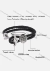 Wholesale Genuine Leather Stainless Steel Toggle Clasps Bracelet SP0181# - Liuhuamall
