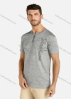 Wholesale Man's Regular Fit Letter Graphic Henley Shirt - Liuhuamall