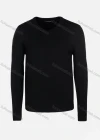 Wholesale Men's Casual Slim Fit Plain V Neck Long Sleeve Wool Blend Sweater 8101# - Liuhuamall